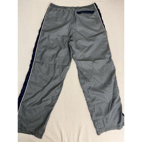 Vintage Nike Track Pants Men's Large Grey Navy Blue Stripe Y2K - Picture 10 of 11